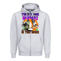 Heather Grey there's some horrors in this house Zipper Hoodie - LillyAllenDesigns