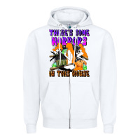 White there's some horrors in this house Zipper Hoodie - LillyAllenDesigns