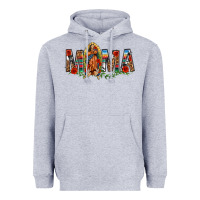 Heather Grey Our Lady of Guadalupe Mama Heavyweight Hoodie - texasbilliewilder