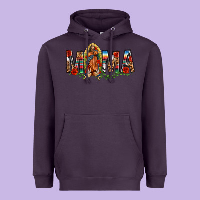 Our Lady Of Guadalupe Mama Heavyweight Hoodie Designed By Texasbilliewilder