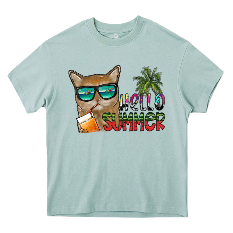 Hello Summer Heavy Core Tee by SublimationCraftShop | Teevron