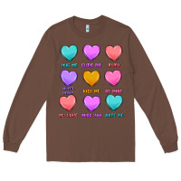 Chestnut valentine's day candy hearts Long Sleeve Tee - MaliasSmallBusiness