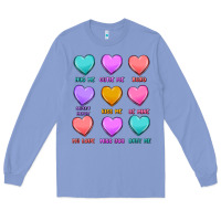 Colony Blue valentine's day candy hearts Long Sleeve Tee - MaliasSmallBusiness