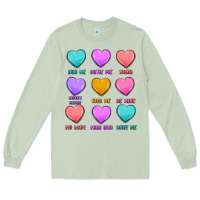 Matcha valentine's day candy hearts Long Sleeve Tee - MaliasSmallBusiness