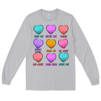 Moon Dust valentine's day candy hearts Long Sleeve Tee - MaliasSmallBusiness
