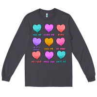 Smoke valentine's day candy hearts Long Sleeve Tee - MaliasSmallBusiness