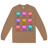 Toasted Coconut valentine's day candy hearts Long Sleeve Tee - MaliasSmallBusiness