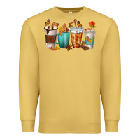 Antique Gold Thankful Coffee Cups Premium Sweatshirt - texasbilliewilder