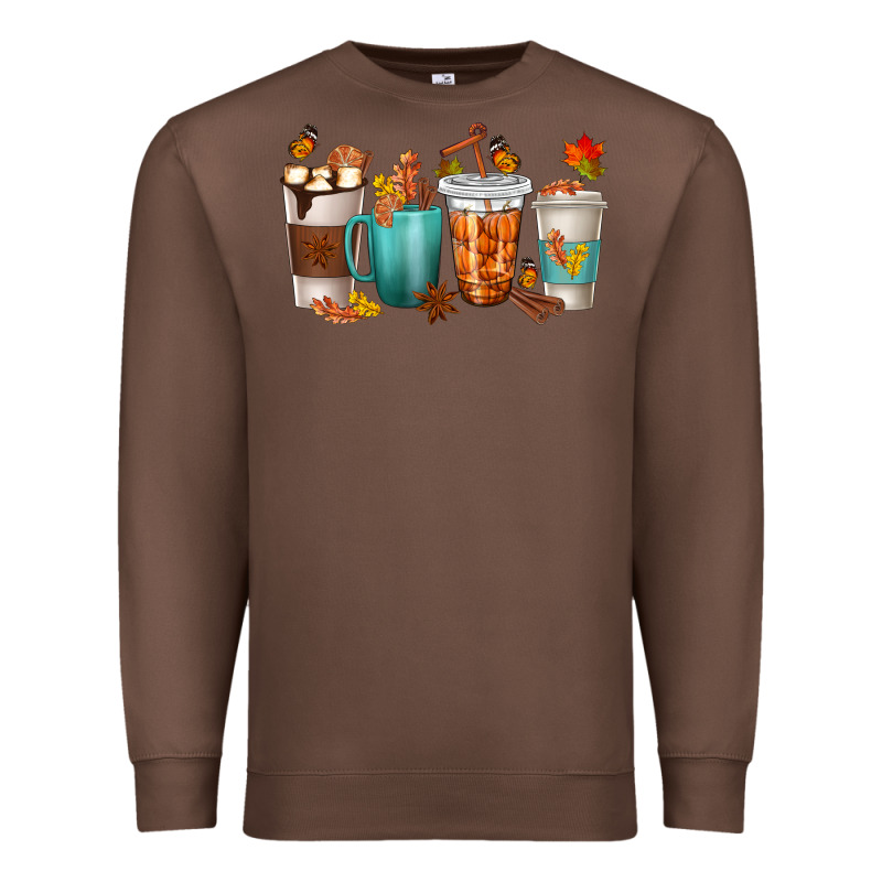 Thankful Coffee Cups Premium Sweatshirt by texasbilliewilder | Teevron