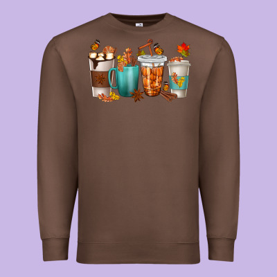 Thankful Coffee Cups Premium Sweatshirt Designed By Texasbilliewilder