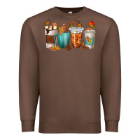 Chestnut Thankful Coffee Cups Premium Sweatshirt - texasbilliewilder