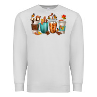 Dove Grey Thankful Coffee Cups Premium Sweatshirt - texasbilliewilder