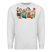 Oatmeal Heather Thankful Coffee Cups Premium Sweatshirt - texasbilliewilder