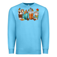 Ocean Blue Thankful Coffee Cups Premium Sweatshirt - texasbilliewilder