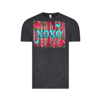 Vintage Black xoxo valentines day leopard glitter brushstroke Vintage Tee - Jasminsmagicworld
