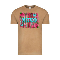 Vintage Camel xoxo valentines day leopard glitter brushstroke Vintage Tee - Jasminsmagicworld