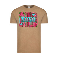 Vintage Coffee xoxo valentines day leopard glitter brushstroke Vintage Tee - Jasminsmagicworld