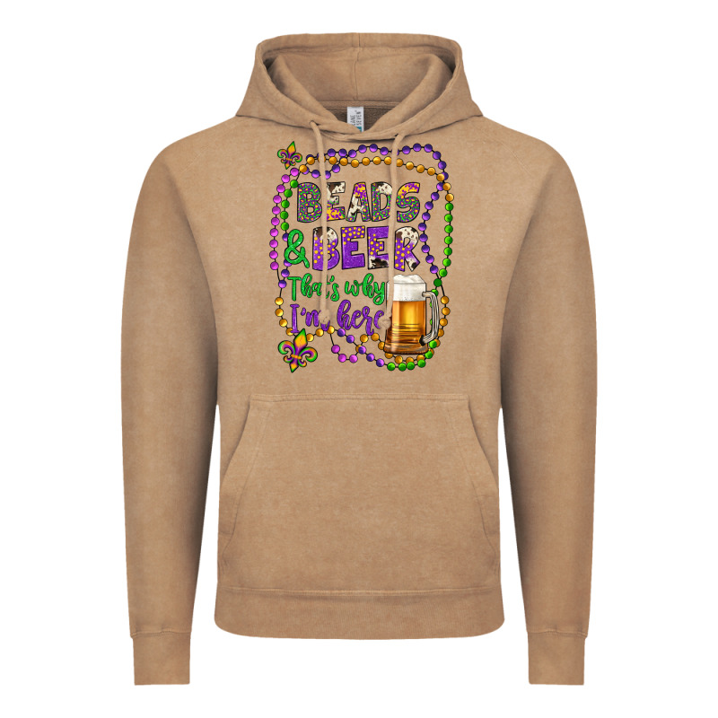 Beads & Beer That's Why I'm Here Vintage Hoodie by Artiststas | Teevron