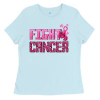 Baby Blue Fight Cancer Ladies Tee - texasbilliewilder