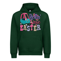 Forest Green Easter Day Rollin into Easter toddler car Urban Hoodie - OliviaCreatesArt