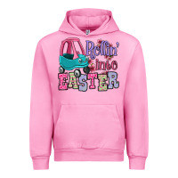Fuchsia Pink Easter Day Rollin into Easter toddler car Urban Hoodie - OliviaCreatesArt