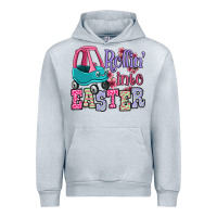 Heather Grey Easter Day Rollin into Easter toddler car Urban Hoodie - OliviaCreatesArt