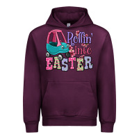 Mauve Wine Easter Day Rollin into Easter toddler car Urban Hoodie - OliviaCreatesArt