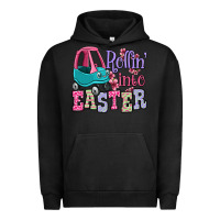 Pigment Black Easter Day Rollin into Easter toddler car Urban Hoodie - OliviaCreatesArt