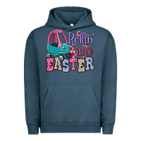 Pigment Midnight Navy Easter Day Rollin into Easter toddler car Urban Hoodie - OliviaCreatesArt
