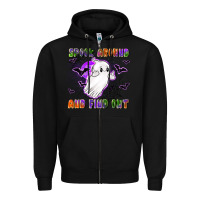 Black spook around and find out Zipper Hoodie - LillyAllenDesigns