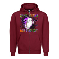 Burgundy spook around and find out Zipper Hoodie - LillyAllenDesigns