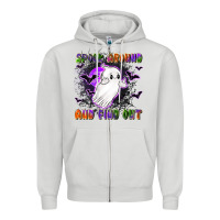 Dove Grey spook around and find out Zipper Hoodie - LillyAllenDesigns