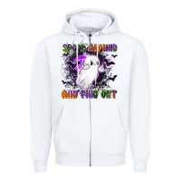 White spook around and find out Zipper Hoodie - LillyAllenDesigns