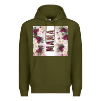 Army Green mother’s day mama flowers tumbler tbs Premium Hoodie - TumblerDesignByShophia
