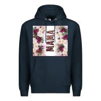 Navy mother’s day mama flowers tumbler tbs Premium Hoodie - TumblerDesignByShophia