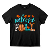 Black welcome fall Heavy Core Tee - HRA Design Shop