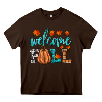 Chocolate Brown welcome fall Heavy Core Tee - HRA Design Shop
