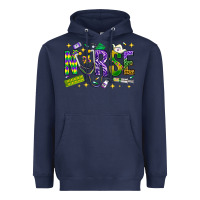 Navy Mardi Gras Nurse Heavyweight Hoodie - NancyCooperArtShop