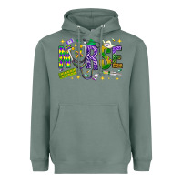 Sage Mardi Gras Nurse Heavyweight Hoodie - NancyCooperArtShop