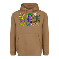 Toasted Coconut Mardi Gras Nurse Heavyweight Hoodie - NancyCooperArtShop