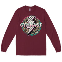 Burgundy gymnast Long Sleeve Tee - MaliasSmallBusiness