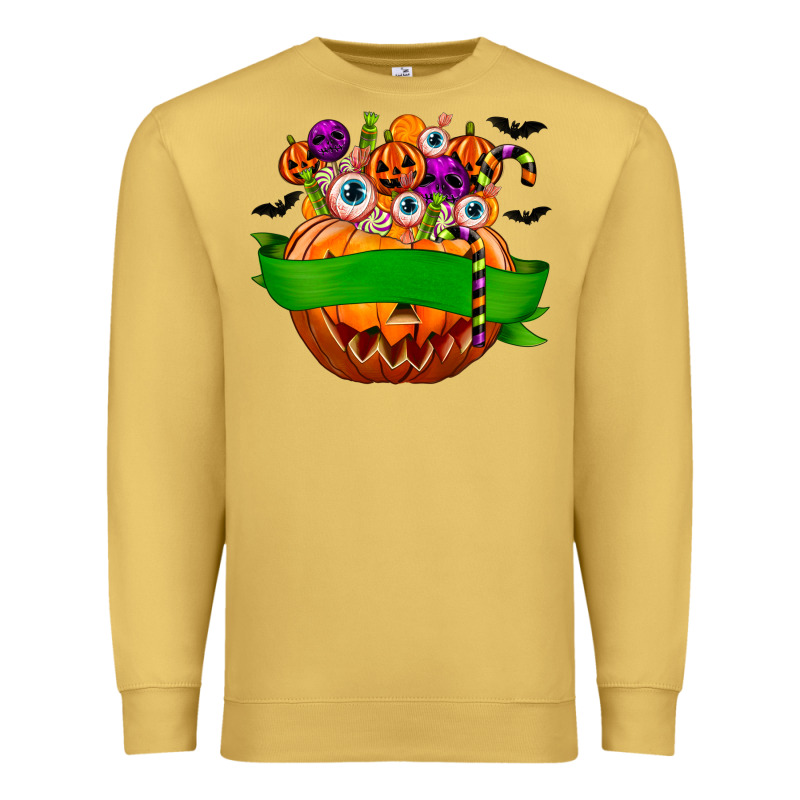 Personalized Boy Halloween Candy Premium Sweatshirt by texasbilliewilder | Teevron
