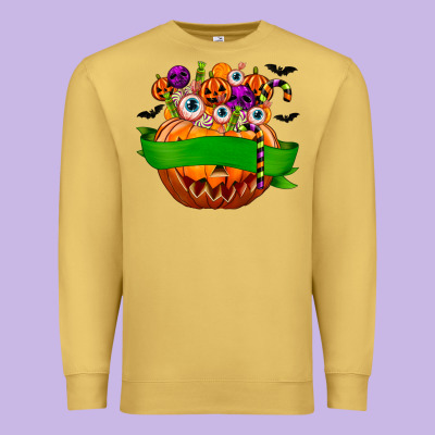 Personalized Boy Halloween Candy Premium Sweatshirt Designed By Texasbilliewilder