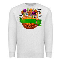 Oatmeal Heather Personalized Boy Halloween Candy Premium Sweatshirt - texasbilliewilder