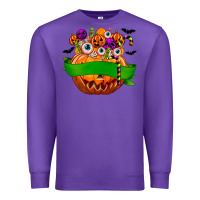 Purple Personalized Boy Halloween Candy Premium Sweatshirt - texasbilliewilder