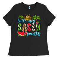 Black little miss sassy pants Ladies Tee - Zillion Design Studio