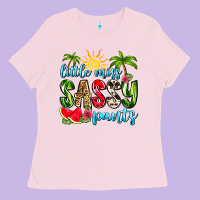 Little Miss Sassy Pants Ladies Tee Designed By Zillion Design Studio