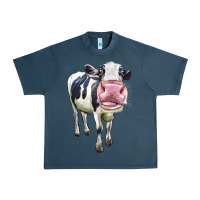 Midnight Navy Cute Holstein Urban Heavy Tee - LillyAllenDesigns