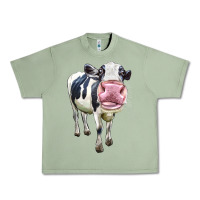 Oil Green Cute Holstein Urban Heavy Tee - LillyAllenDesigns