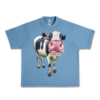 Pebble Blue Cute Holstein Urban Heavy Tee - LillyAllenDesigns